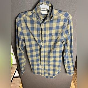 H&M Navy/Olive Green checkered “flannel” shirt